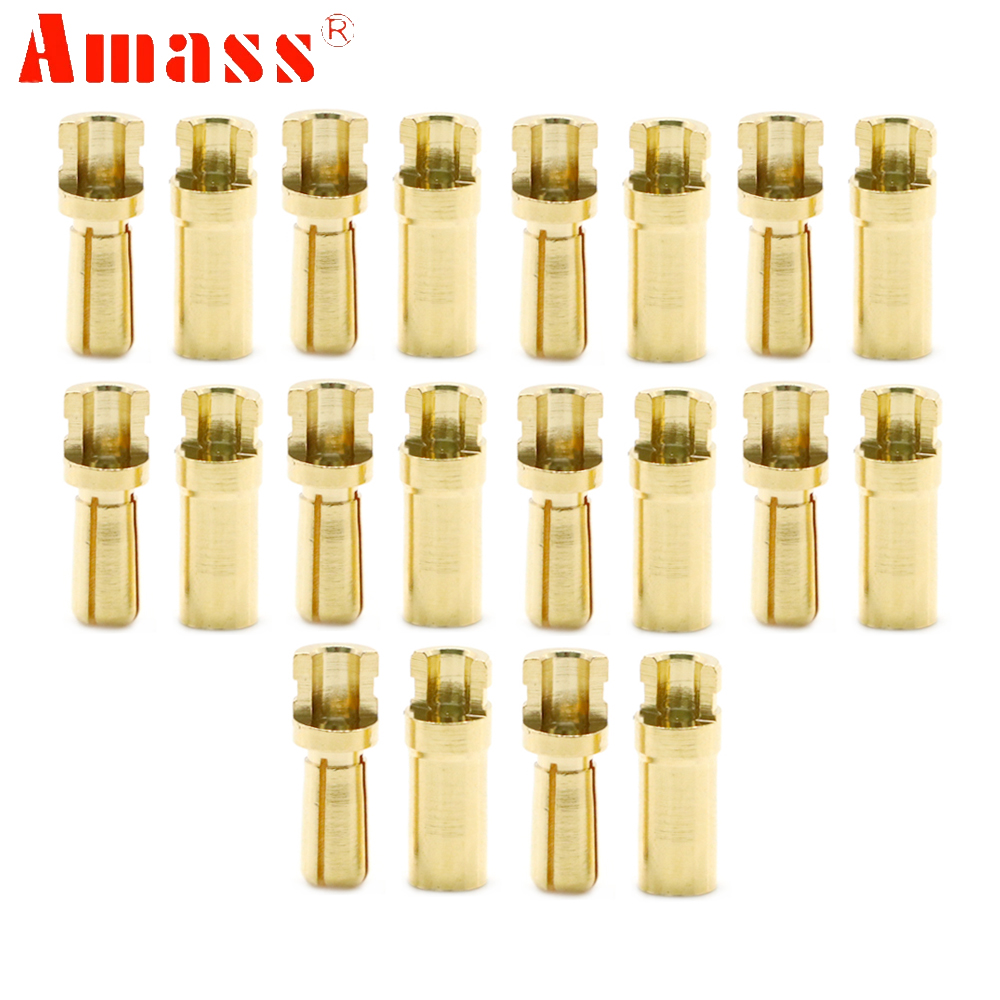 Rc Hobbyking - 5pair/lot Amass 3.5mm 4mm Golden Bullet