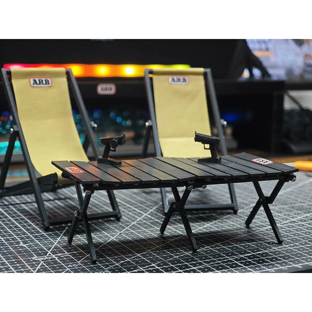 Rc Hobby Desk - Simulated Camping Table Folding Chair Set