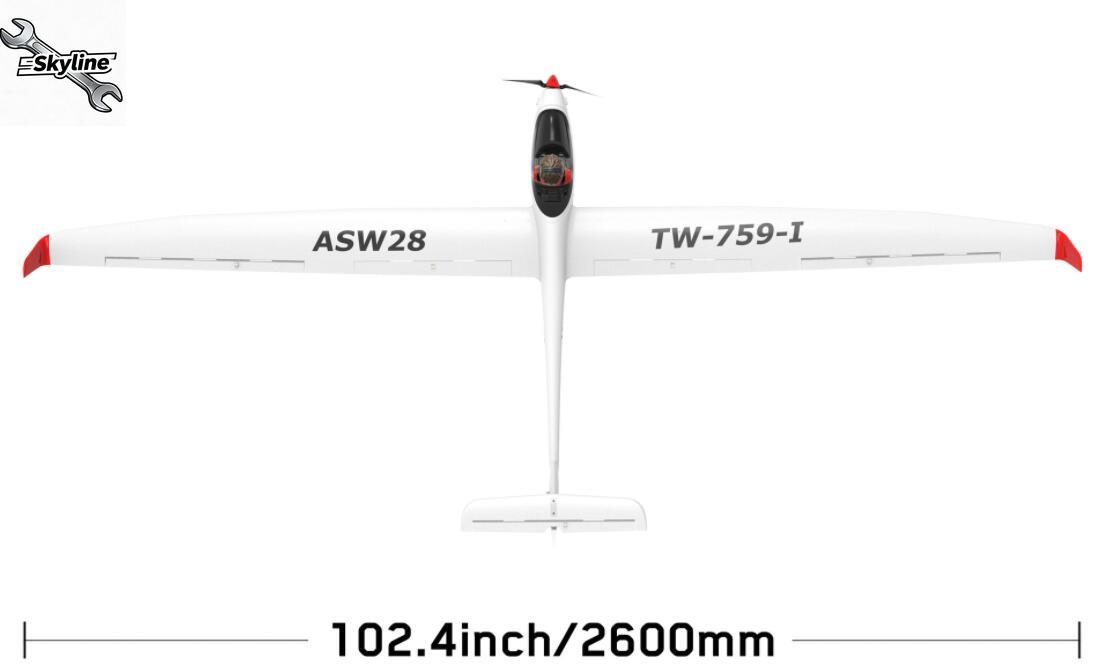 RC ASW28 ASW-28  2540mm Wing S - огляд і ціна Rc Glider Foam Wing