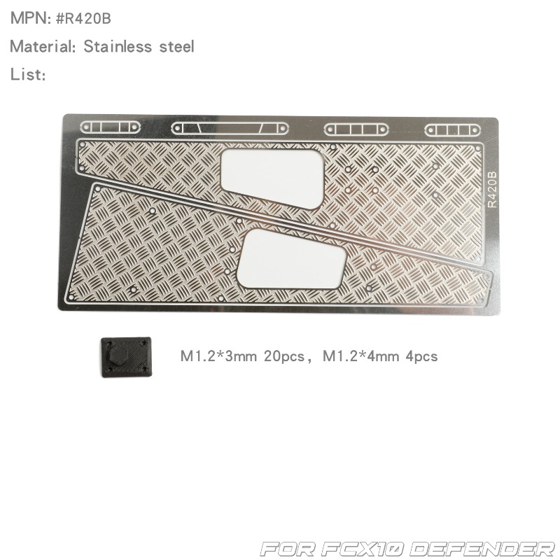 RC Car Hood/Side Skirt Skid Pl - огляд і ціна Rc Hobby Desk