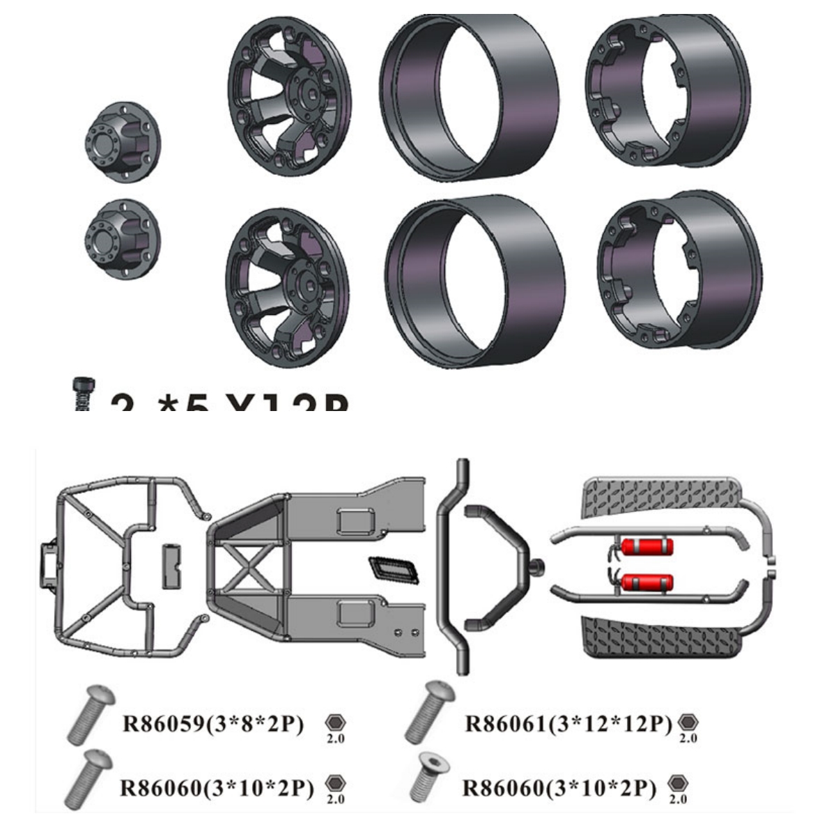 RGT Spare Parts R86328 R86324  - огляд і ціна Rc Hobby Grade Crawler