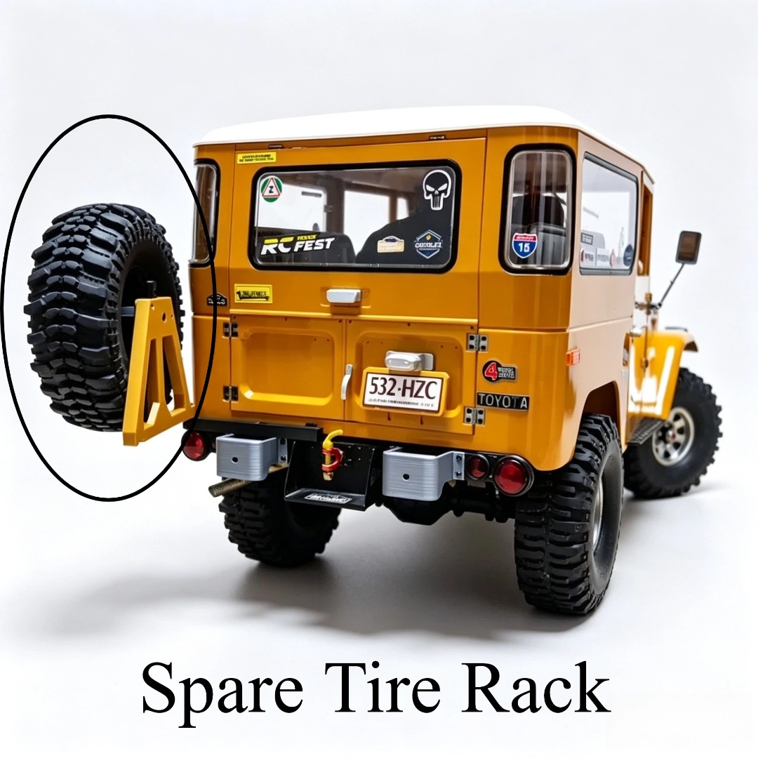 Lockable Open Spare Tire Carri - огляд і ціна Rc Hobby Grade Crawler